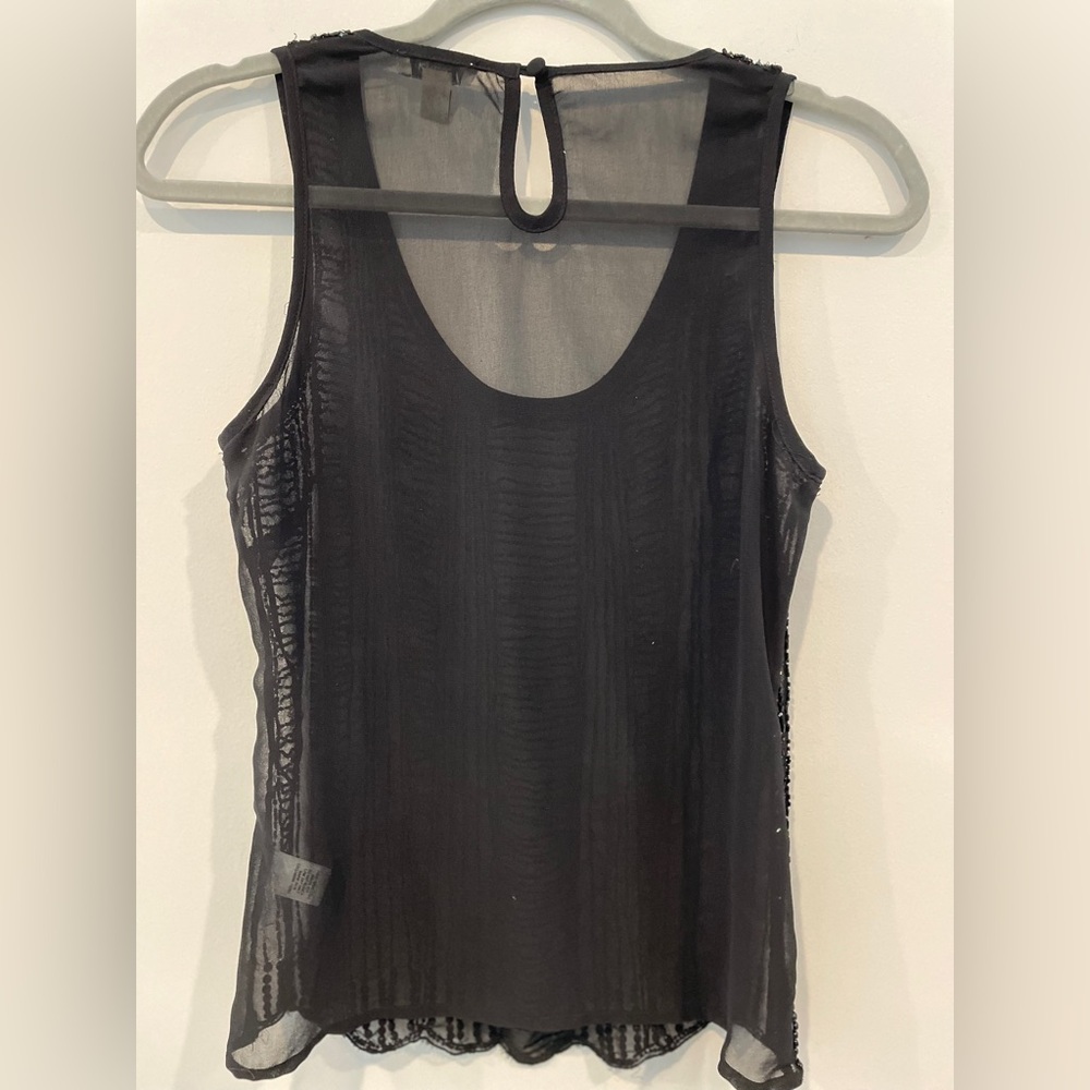 Cache Black Beaded Top - image 2